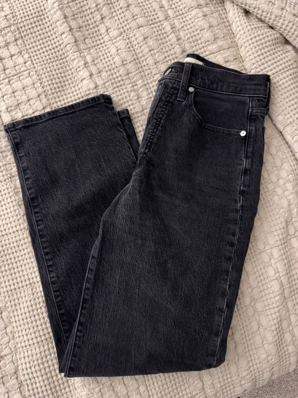 Madewell Black Wide-Leg High-Rise Jeans